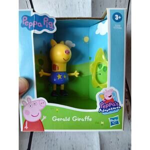 PEPPA PIG Family & Friends Adventures Figure Set 2021 GERALD GIRAFFE w STAR NEW